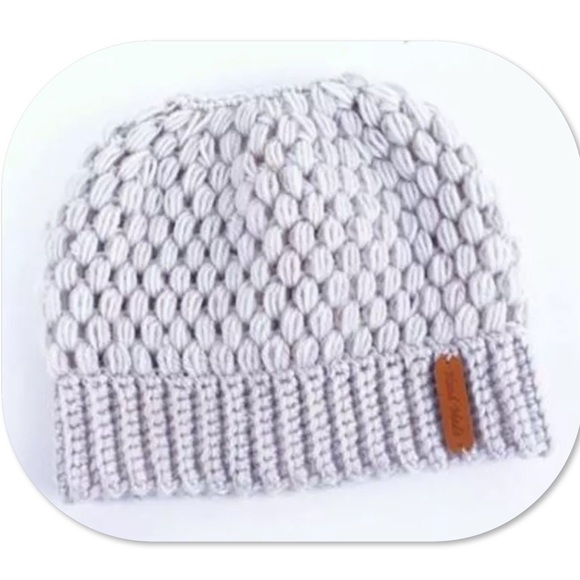 Ponytail Stretch Knit Beanie-4 colors! - Picture 5 of 6